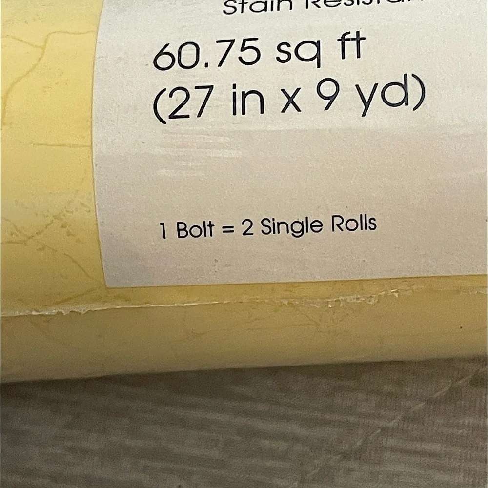 Thibaut New Double Roll Yellow Crackled Scrubbable Wallpaper
